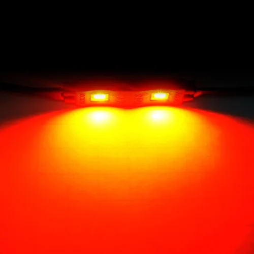 Vista 4 de POD SMD 2 LED 5730 Módulo gran angular impermeable 12V borde tira de gabinete/iluminación automotriz (paquete de 4) (rojo)