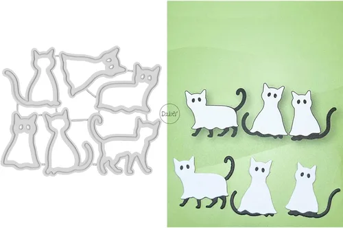Vista 26 de DzIxY Juego de troqueles de metal fantasma de calabazas de Halloween para hacer tarjetas, juegos de troqueles de papel para grabar, plantillas