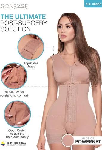 Vista 4 de Sonryse Fajas Colombianas Post Surgery Compression Garment Stage 2 Faja Lipo BBL