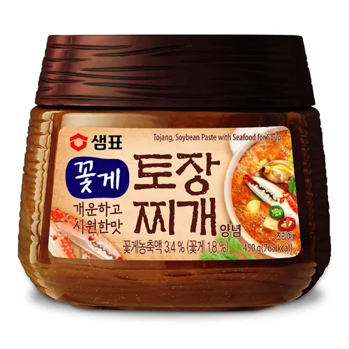 Vista 7 de Sempio Doenjang: Pasta de soja Tojang con chile rojo, 450 g Pasta de soja tradicional coreana, base de sopa fermentada profundamente sabrosa