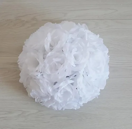 Vista 11 de Bola de flores artificiales para centros de mesa, bodas, bodas, fiestas, centros de mesa, decoración, 7.8 pulgadas (5, negro)