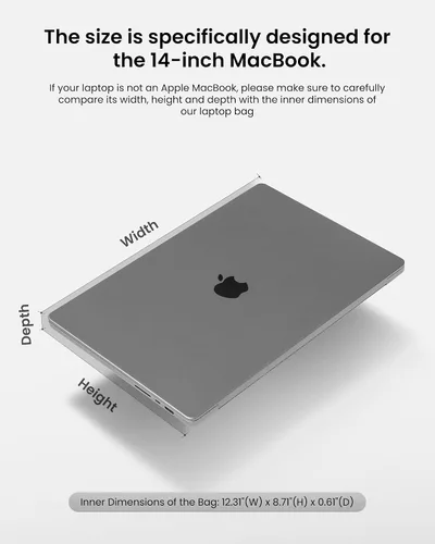 Vista 2 de tomtoc Funda protectora 360 para MacBook Pro M5/M4/M3/M2/M1 Pro/Max A3426 A3427 A3434 A3112 A3401 A3185, resistente al agua, compatible con iPad