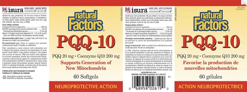 Vista 2 de Natural Factors, PQQ-10, apoya la energía y el envejecimiento saludable, suplemento dietético, 30 cápsulas blandas (30 porciones)