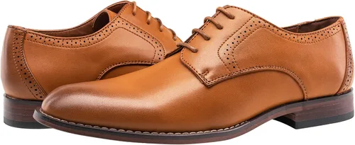 Vista 5 de Vostey Zapatos de vestir para hombre clásicos con punta de ala Brogue Oxfords