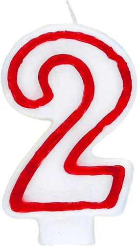 Vista 9 de Vela de cumpleaños número 0 blanca y roja (1 unidad), toque final perfecto para una celebración memorable