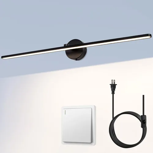 Vista 11 de MantoLite - Luces de tocador enchufables, accesorios de iluminación de baño sobre espejo Blanco