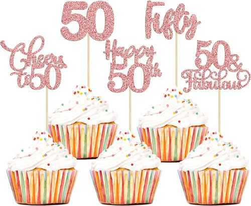 Vista 12 de Paquete de 30 adornos para cupcakes con purpurina de doble dígito para cumpleaños de 10 años, para cumpleaños, aniversario, fiesta, suministros
