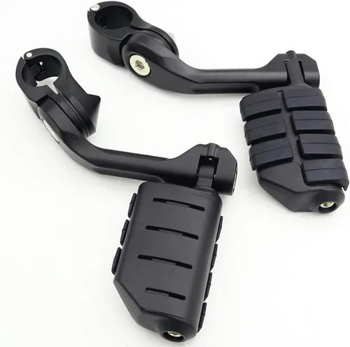 Vista 8 de Estriberas de carretera de 1.25 pulgadas para motocicleta con barras de choque, pedal de crucero ajustable para Harley Touring Electra Glide Dyna