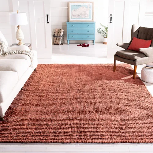 Vista 24 de SAFAVIEH Alfombra 2x3 - Colección de fibra natural - Marrón, yute hecho a mano, estilo granja, textura gruesa de pelo grueso (NF447D)