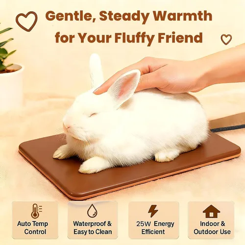 Vista 5 de Almohadilla térmica para animales pequeños, cama para animales pequeños, almohadilla térmica térmica de invierno para exteriores e interiores