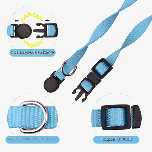 Vista 3 de 16 collares para cachorros, collares de hebilla de seguridad para la arena, collares ajustables de nailon para cachorros pequeños, collares de parto