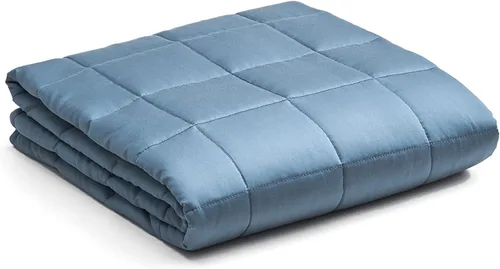 Vista 8 de YnM Manta con peso refrescante para adultos, manta pesada de 10 libras para una persona de 90 libras, perfecta para personas que duermen con calor
