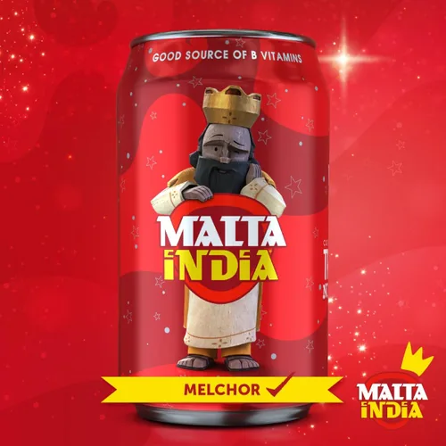 Vista 3 de Malta India - Bebida de malta sin alcohol original de Puerto Rico, 8 onzas (paquete de 6) - El embalaje puede variar