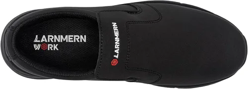 Vista 5 de LARN SAFETY Zapatos antideslizantes para hombre, para servicio de alimentos, zapatos de trabajo, impermeables, antideslizantes, para cocina