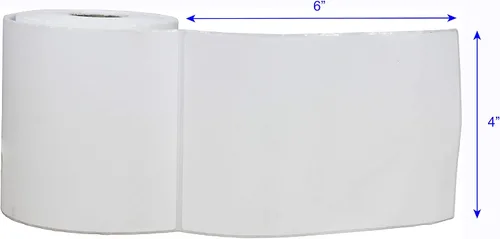 Vista 2 de MaxWorks 50367 - Etiqueta de envío perforada con adhesivo térmico directo y resistente, compatible con Zebra y MFLabel de 4 x 6 pulgadas