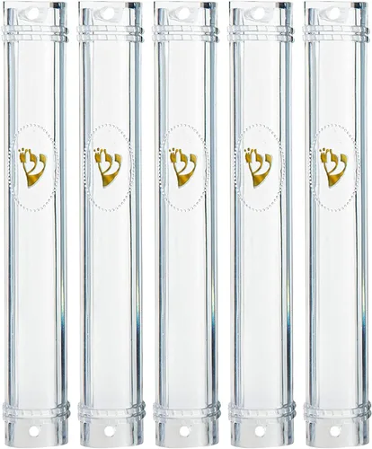 Vista 10 de SUPER STAM MEZUZAH CASE Holder (shidell) - Espinillera plateada semirunda de plástico semircular de goma impermeable corcho lote de 5