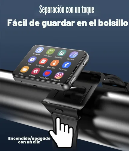 Vista 6 de Reloj inteligente Rainbuvvy para hombre, 4G, reloj inteligente para Android e iOS, pantalla táctil de 2.88 pulgadas, Android 11 OS, 64GB, rastreador
