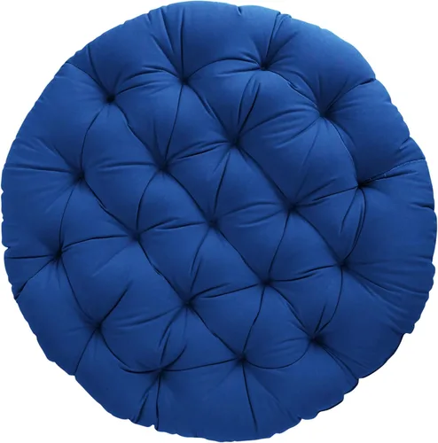 Vista 30 de Sorra Home - Cojín con mechones Papasan - Cojín redondo cómodo para silla Bucket & Moon - Cojín de piso con espuma suave para muebles
