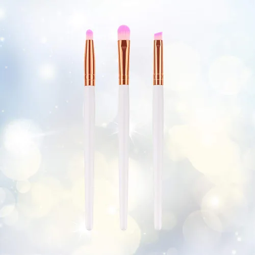Vista 3 de Cepillo de maquillaje de cerdas de nailon con mango de madera, kit de brochas de rubor en polvo para mujer (T- 03-005) para mujeres y niñas