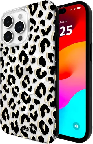 Vista 10 de Kate Spade New York Funda para iPhone 15 Pro Max, compatible con la funda MagSafe para teléfono, purpurina gruesa iridiscente