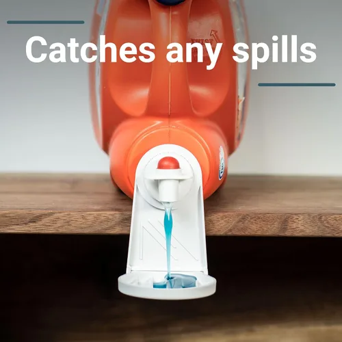 Vista 3 de Atlas Cup - Colector de goteo de detergente para ropa sucia, soporte para vasos de detergente, tamaño único que se adapta a la mayoría de botellas