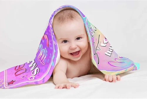 Vista 7 de D-Story Mantas personalizadas, mantas personalizadas con nombre, manta americana, manta africana para niña, mantas personalizadas para niños