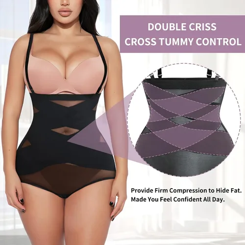 Vista 4 de YERKOAD Bragas con control de abdomen para mujer, moldeador de glúteos, cintura alta, moldeador de cuerpo, ropa interior sin costuras
