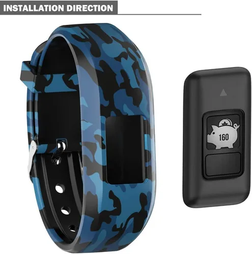 Vista 5 de Bands for Garmin Vivofit jr/jr 2/3, Adjustable Replacement Wristbands with Watch Buckle for Women Men(No Tracker)