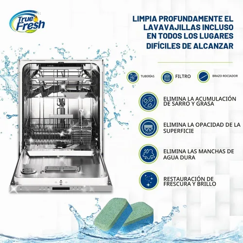 Vista 3 de Tabletas limpiadoras para lavadora y lavavajillas, paquete de 48