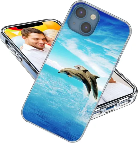 Vista 16 de Funda para iPhone 14, iPhone 13 para niñas, mujeres y hombres, a prueba de golpes, delgada, suave, TPU transparente, funda protectora con diseño Un