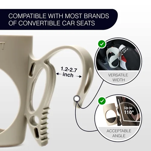 Vista 2 de Portavasos infantil para asientos de automóvil convertibles - Compatible con Britax ClickTight Marathon, Boulevard, Advocate