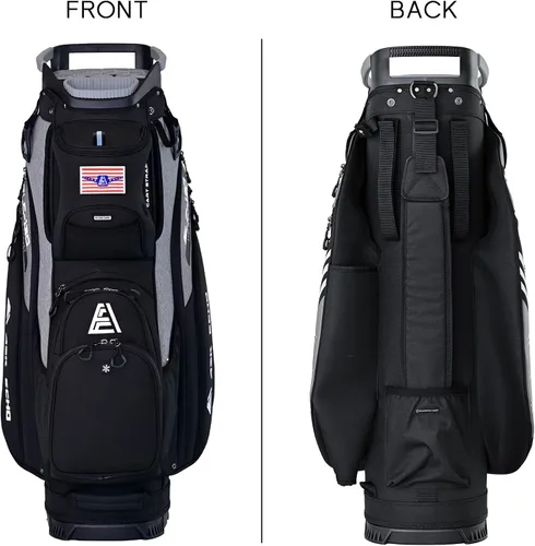 Vista 8 de ASK ECHO Soundless-Series - Bolsa para carrito de golf con 15 divisores, parte inferior con bloqueo de agarre