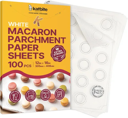 Vista 16 de Katbite 200 piezas de papel pergamino, papel de hornear sin blanquear de 8 x 8 pulgadas, resistente al aceite y fácil de limpiar, hojas de papel
