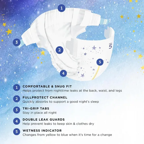 Vista 2 de Marca Amazon - Pañales de noche Mama Bear, tamaño 5, 62