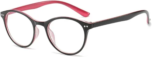 Vista 6 de Gafas retro de miopía para hombres y mujeres, uso diario, gafas de miopía, gafas de distancia para conducir Negro