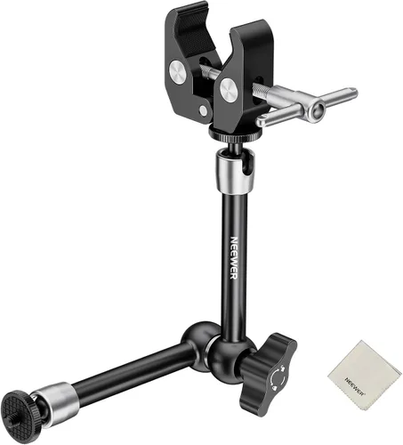 Vista 12 de NEEWER Brazo mágico de fricción articulado ajustable de 15 cm con tornillo de 1/4 en ambos extremos, compatible con jaula SmallRig, flash/luz
