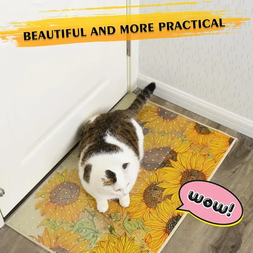 Vista 7 de Protector de alfombra resistente para puerta, plástico resistente que evita que gatos y perros rayen tu alfombra y alfombras en las puertas