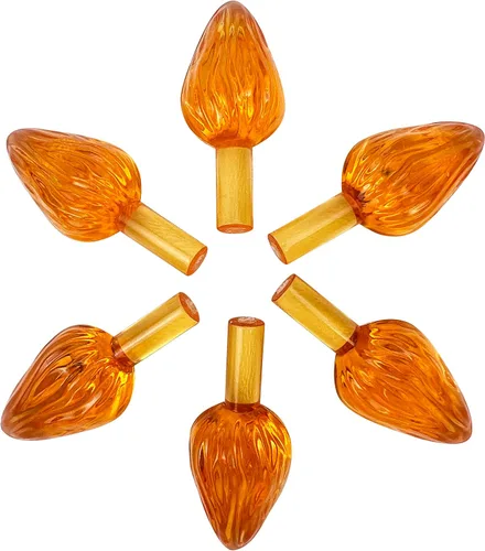 Vista 13 de National Artcraft Adornos de luz grandes de cerámica estilo giro para árbol de Navidad, paquete de 25 unidades (aguamarina)