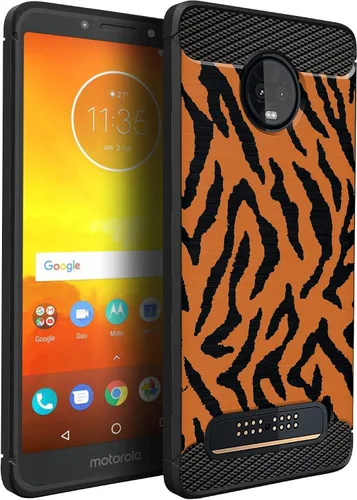 Vista 13 de CasesOnDeck Funda compatible con [Motorola Moto Z3 Play Moto Z3] Moto Z3 Design, funda delgada negra flexible y elegante protección contra golpes