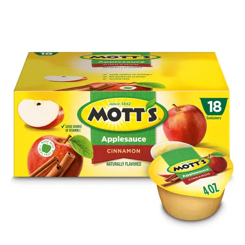 Vista 14 de Mott's Puré de manzana, taza de 4 onzas, 18