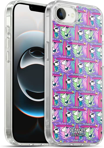 Vista 86 de Head Case Designs Funda de gel suave con licencia oficial de Peanuts Tropical Surf Snoopy Aloha Disco compatible con Apple iPhone 13 Mini Surf