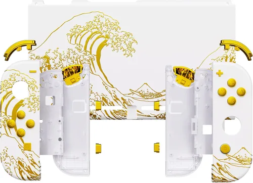Vista 3 de eXtremeRate DIY Replacement Shell Buttons for Nintendo Switch, Back Plate for Switch Console, Housing with Full Set Buttons for Joycon Handheld