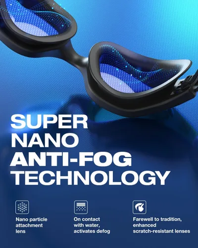 Vista 6 de ZIONOR G1 Nava Super Anti-niebla Gafas de natación unisex espejo/lente de humo brillante