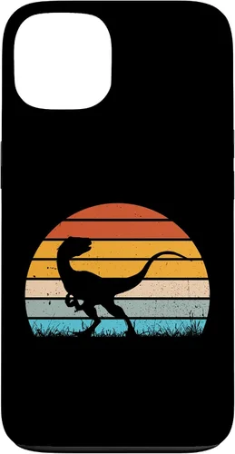 Vista 7 de Retro Sunset Jurassic Velociraptor Dinosaur Case for iPhone 17