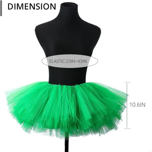 Vista 2 de Kakaco Faldas de tutú de tul en capas, tutú de baile, tutú de princesa, disfraz de tutú para mujeres y niñas, 66 Short