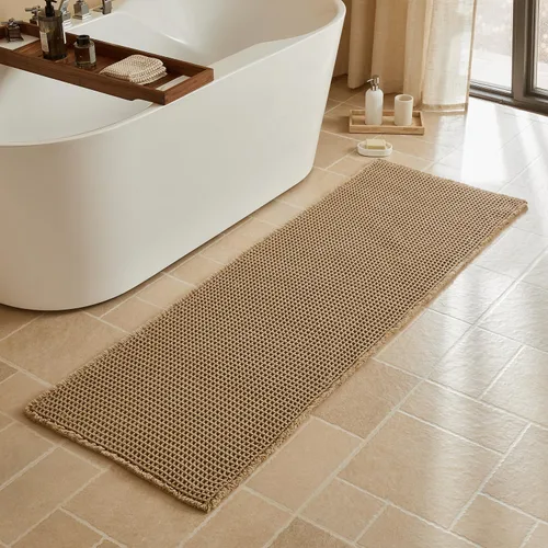 Vista 57 de Triohero Tapete de baño con diseño de gofre, tapete de baño pequeño y bohemio, antideslizante, lavable, ultra suave, súper absorbente, de secado