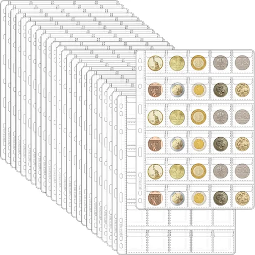 Vista 28 de 120 bolsillos de bolsillo para monedas, 2.480 x 2.638 in, colección de 12 bolsillos (2.480 in x 2.638 in cada bolsillo)