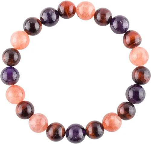 Vista 17 de OdrillionGems Natural Gemstone Beads Stretchable Bracelet for Women Men