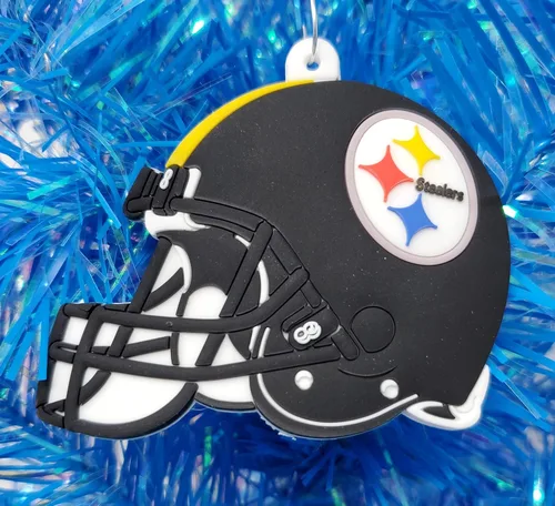 Vista 2 de Pittsburgh - Juego de adornos navideños de 6 piezas para el equipo de fútbol