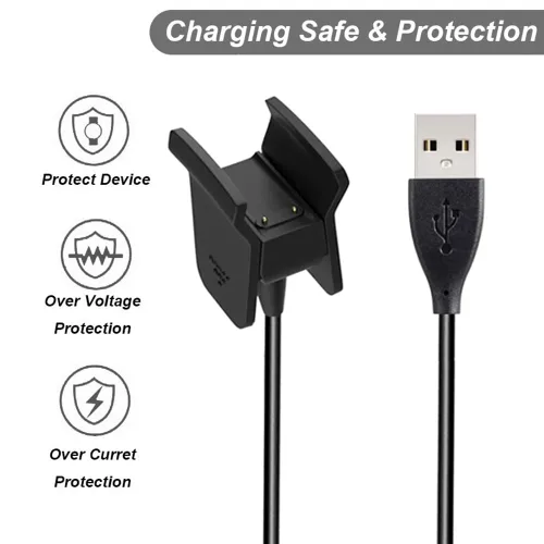 Vista 5 de Emilydeals Cargador para Fitbit Alta HR, cable de carga USB de repuesto para Fitbit Alta HR [2 unidades, 3.3 ft/3.3 pies] (2)